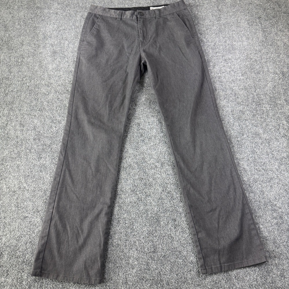 Volcom Frickin Modern Fit Chino Pants Women 30 Charcoal Grey Skate Casual